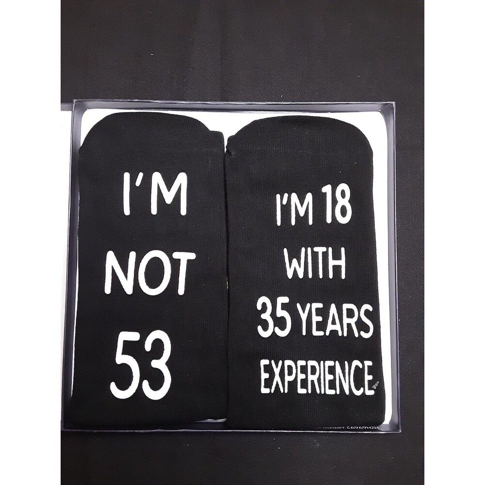 HAPPYPOP 53RD Birthday Gifts Socks with Greeting Card